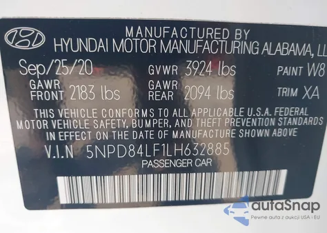 2020 Hyundai Elantra Value Edition from USA, damaged, VIN 5NPD84LF1LH632885